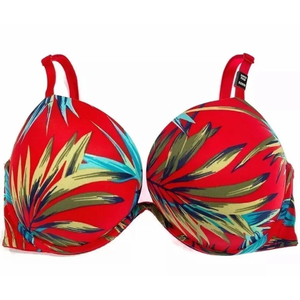 Victoria’s Secret Pink Super Push Up Bombshell padded bra Red Palms